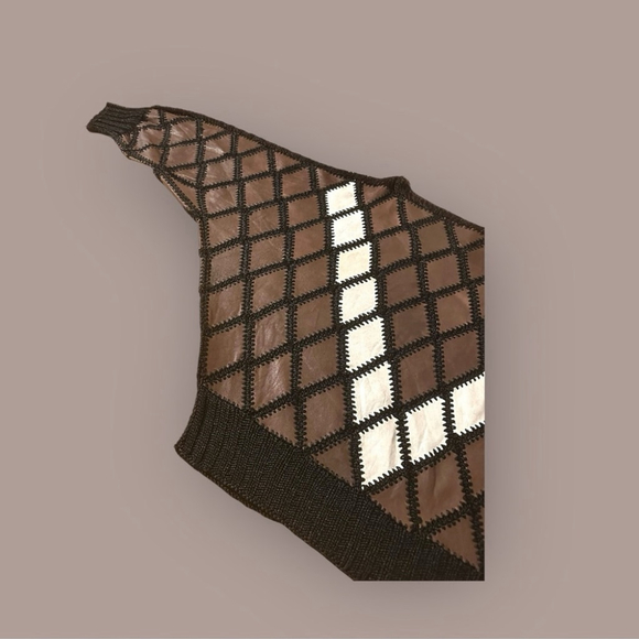 Brown Crochet Top/ Sweater Handmade #354 - Picture 15 of 16